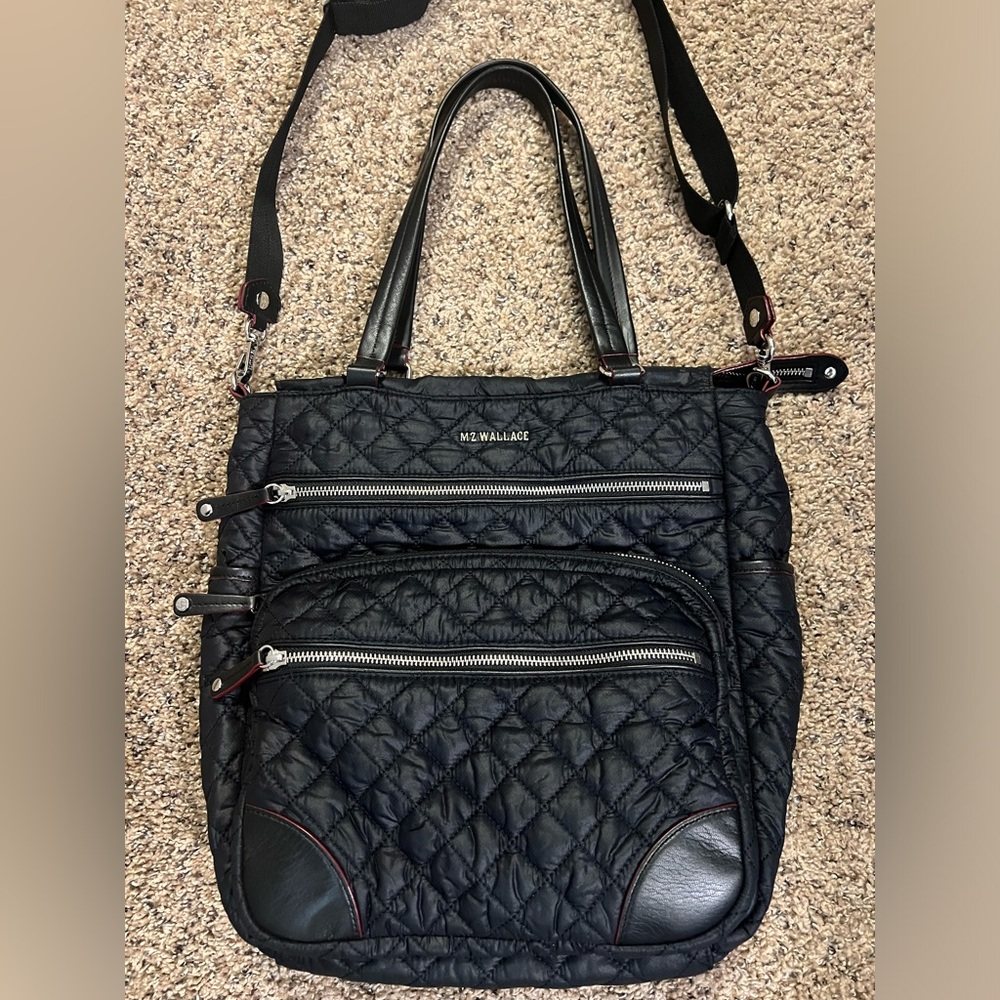 MZ Wallace Black Large Crosby Magazine Tote Black